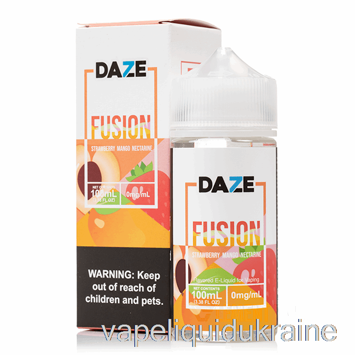 Vape Liquid Ukraine Strawberry Mango Nectarine - 7 Daze Fusion - 100mL 6mg